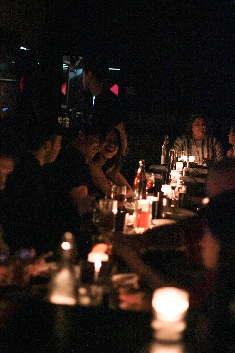 The Gibson Room's moody cocktail bar in Shenandoah, Miami